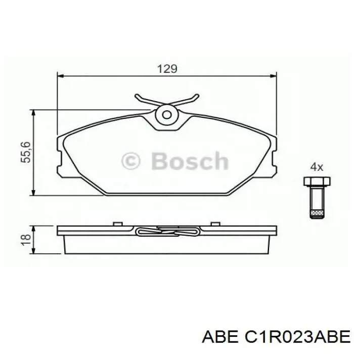 Тормозные колодки ABE C1R023ABE