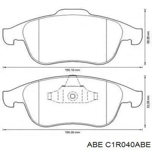 Тормозные колодки ABE C1R040ABE