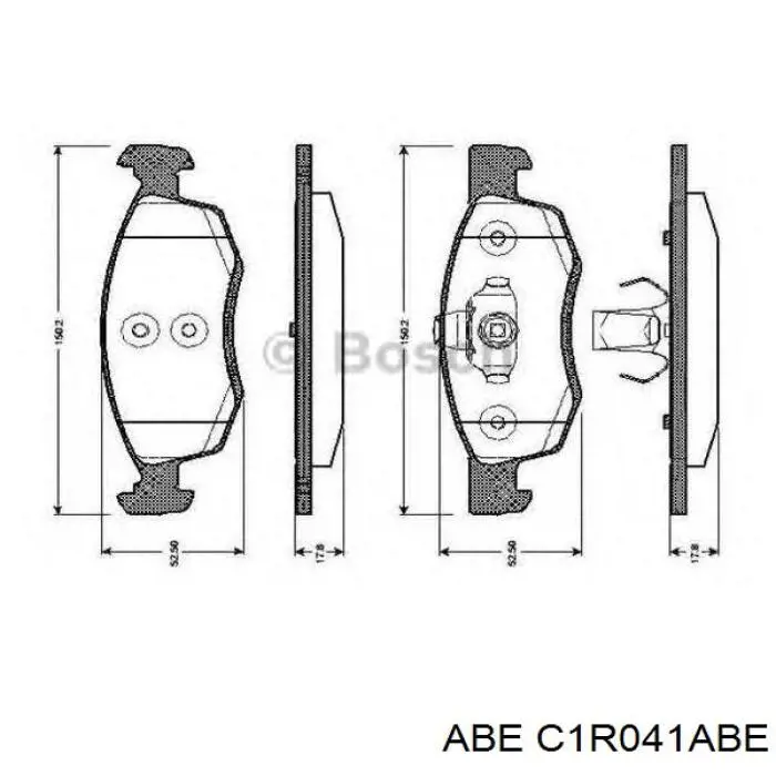 Тормозные колодки ABE C1R041ABE