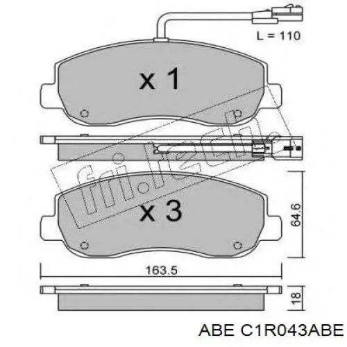 Тормозные колодки ABE C1R043ABE