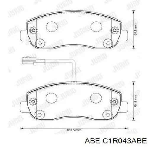 Передние тормозные колодки C1R043ABE ABE
