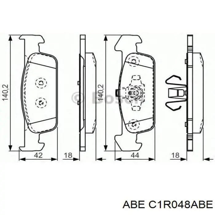 Тормозные колодки ABE C1R048ABE