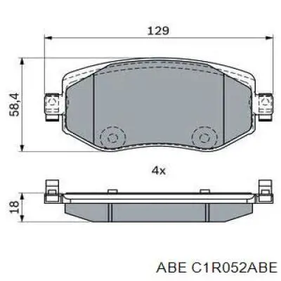 Колодки ABE C1R052ABE цена, от 27.03 USD