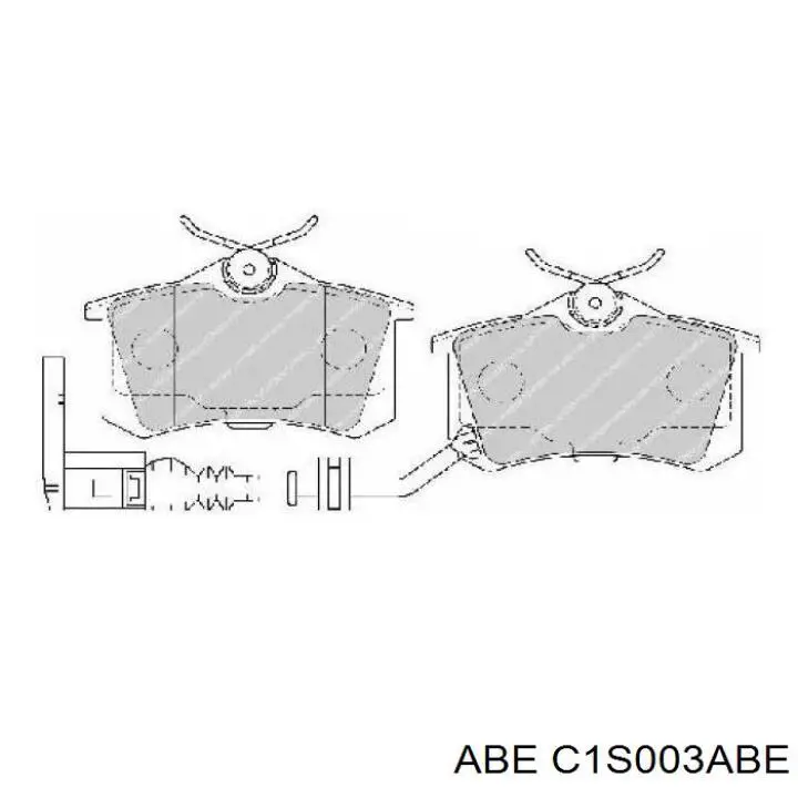 Колодки ABE C1S003ABE цена, от 13.00 USD