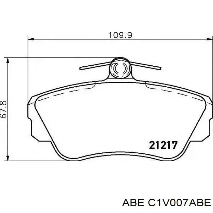 Колодки ABE C1V007ABE цена, от 15.92 USD
