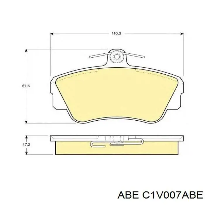 Купить C1V007ABE ABE Колодки тормозные