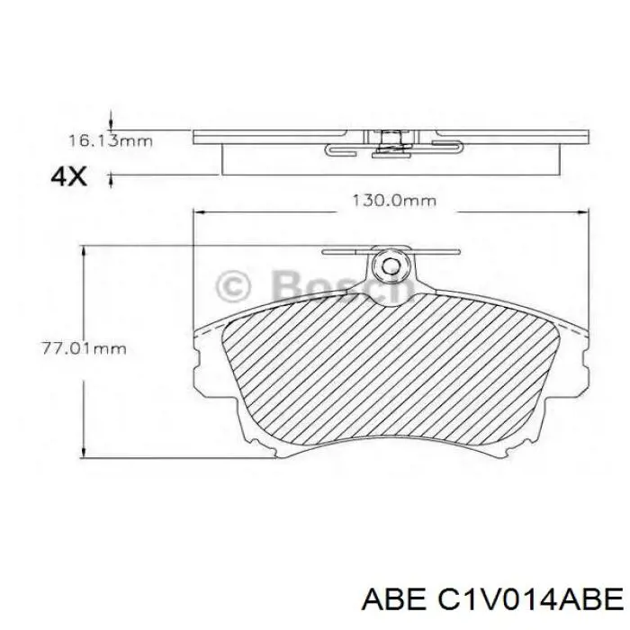 C1V014ABE ABE Колодки передние