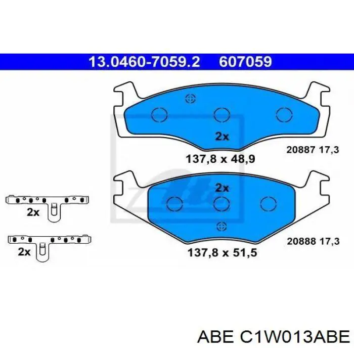Колодки ABE C1W013ABE цена, от 14.34 USD