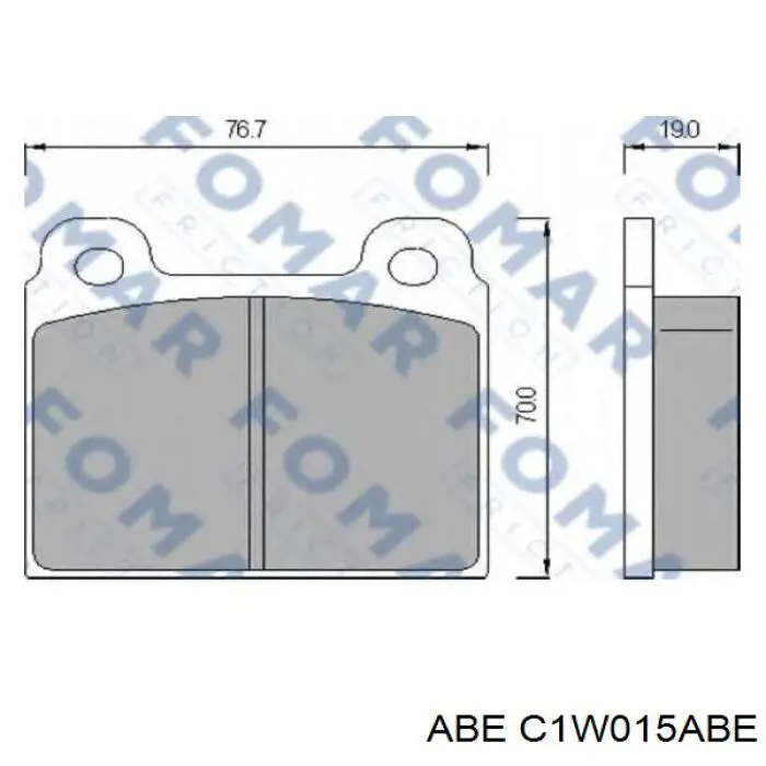 Pastillas de freno delanteras C1W015ABE ABE