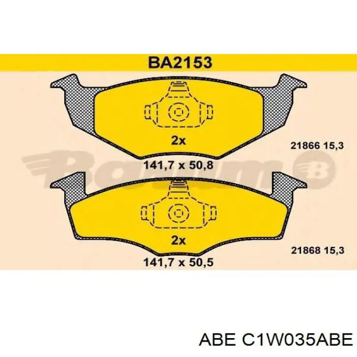 Колодки ABE C1W035ABE цена, от 15.78 USD