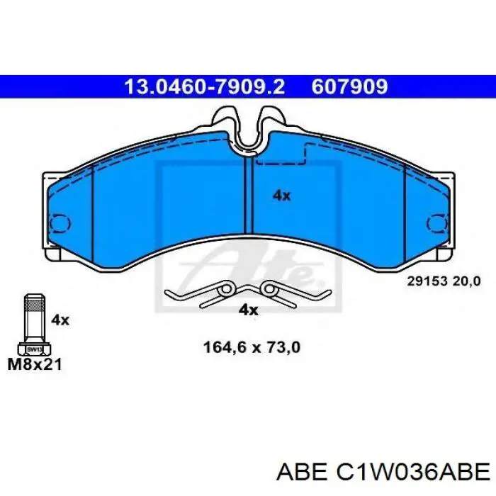 Колодки ABE C1W036ABE цена, от 22.75 USD