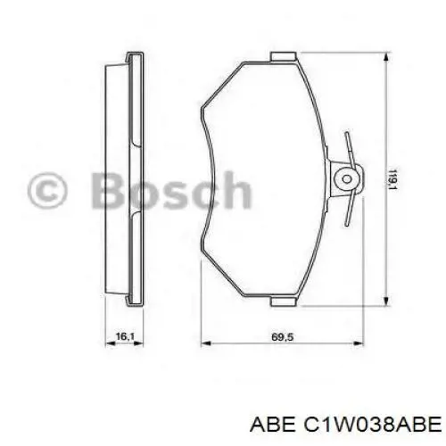 Купить C1W038ABE ABE Колодки тормозные