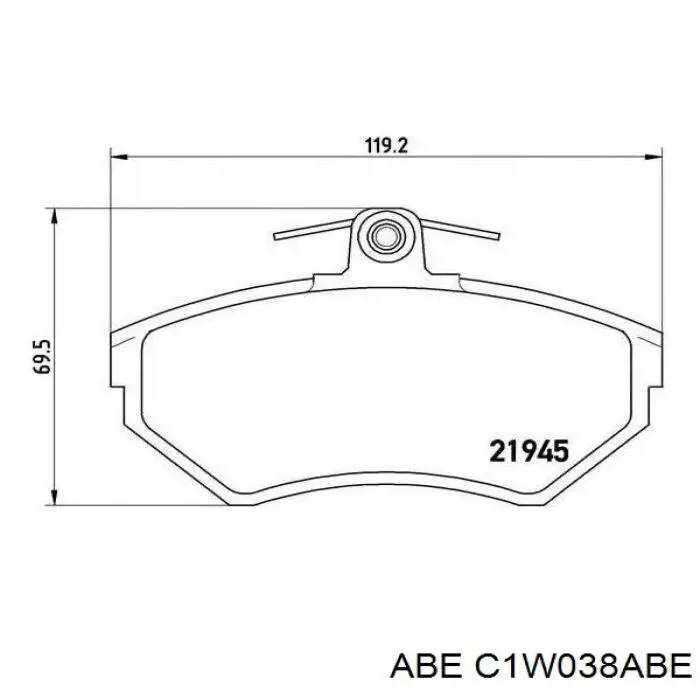 Колодки ABE C1W038ABE цена, от 16.60 USD