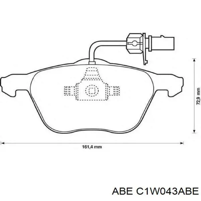 Купить C1W043ABE ABE Колодки тормозные