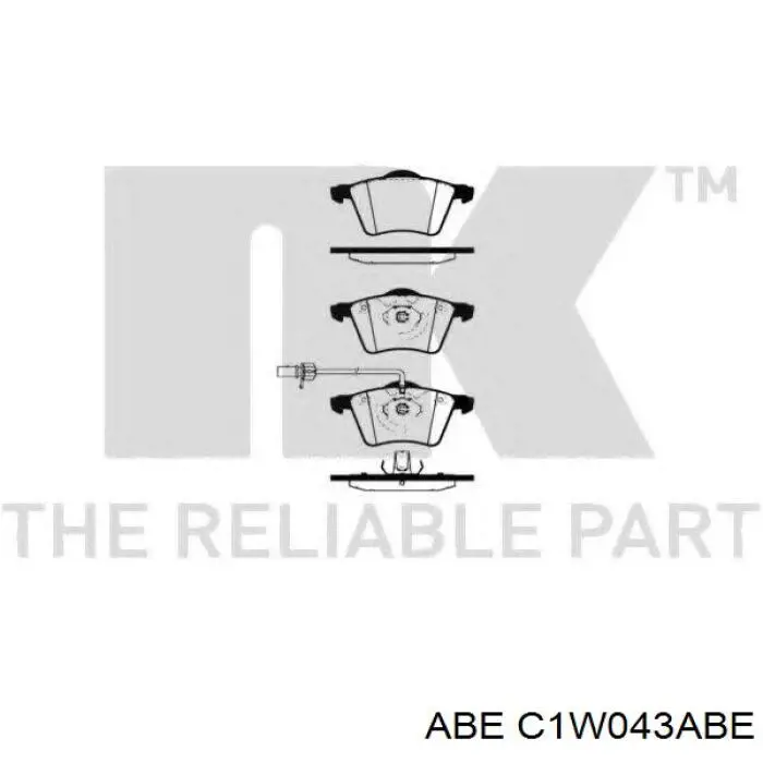 Передние тормозные колодки C1W043ABE ABE