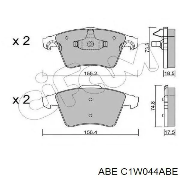 Купить C1W044ABE ABE Колодки тормозные