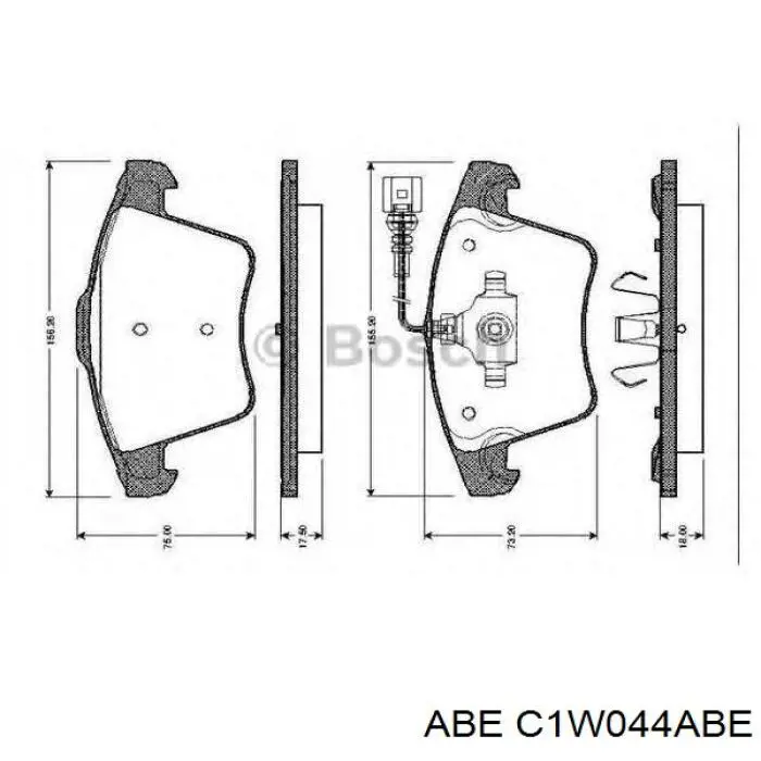 Колодки ABE C1W044ABE цена, от 28.93 USD