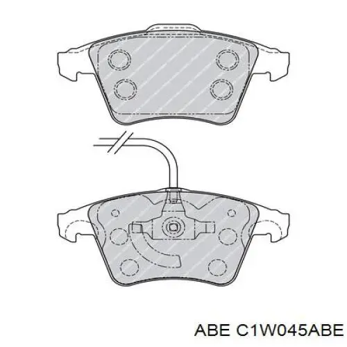 C1W045ABE ABE Колодки передние