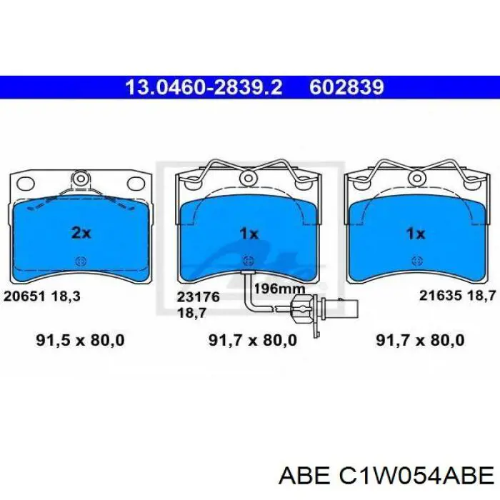 Колодки ABE C1W054ABE цена, от 27.53 USD