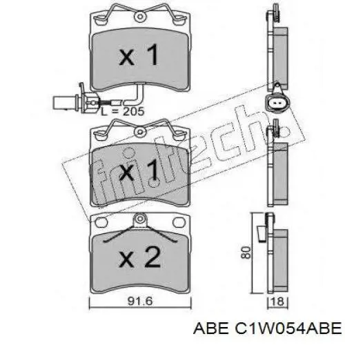 Купить C1W054ABE ABE Колодки тормозные