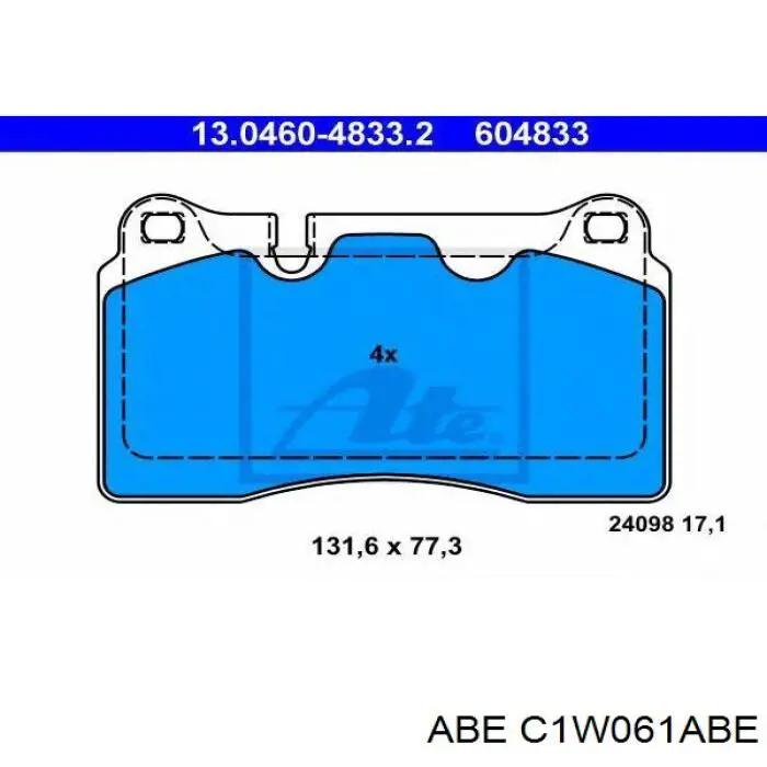 Купить C1W061ABE ABE Колодки тормозные