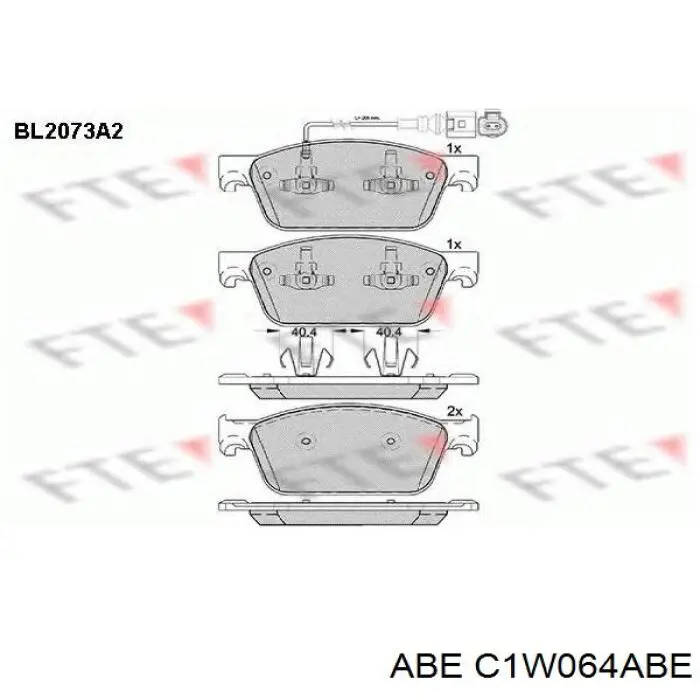 Передние тормозные колодки C1W064ABE ABE