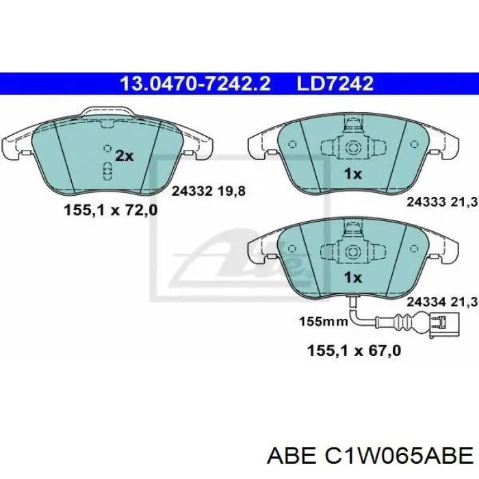 Тормозные колодки ABE C1W065ABE