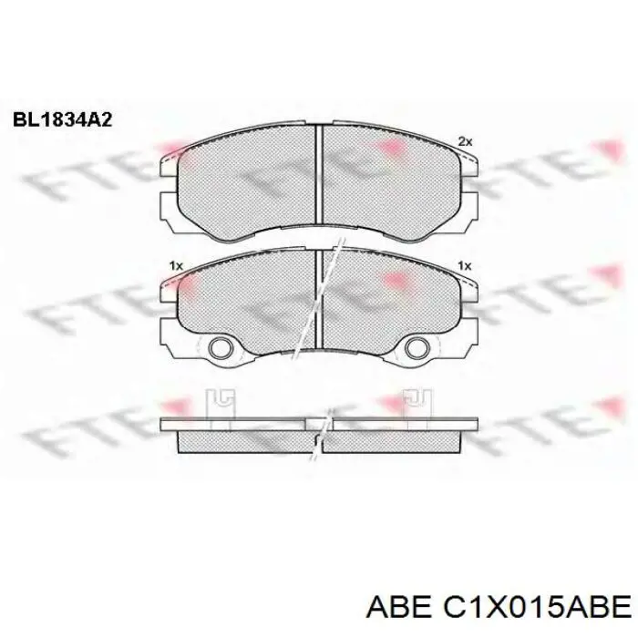 Передние тормозные колодки C1X015ABE ABE