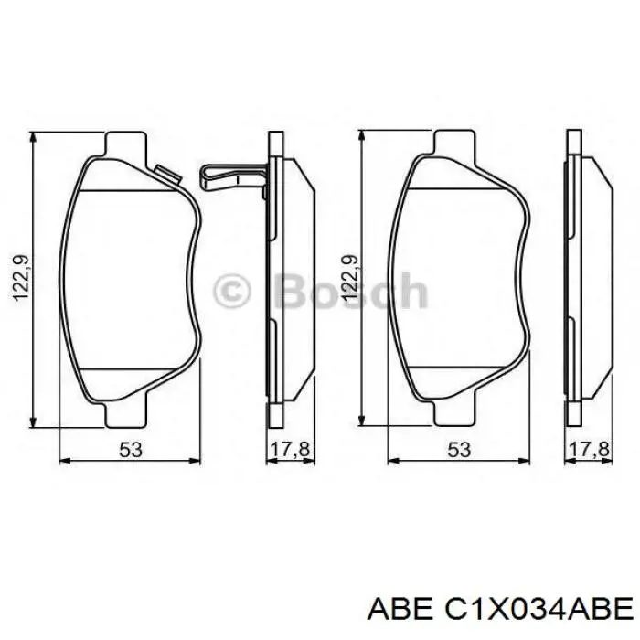 Тормозные колодки ABE C1X034ABE