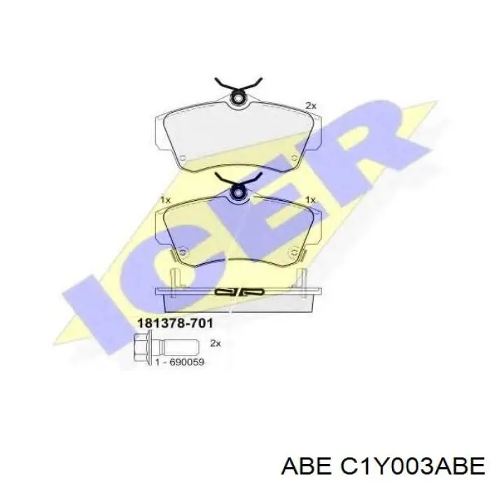Колодки ABE C1Y003ABE цена, от 27.80 USD