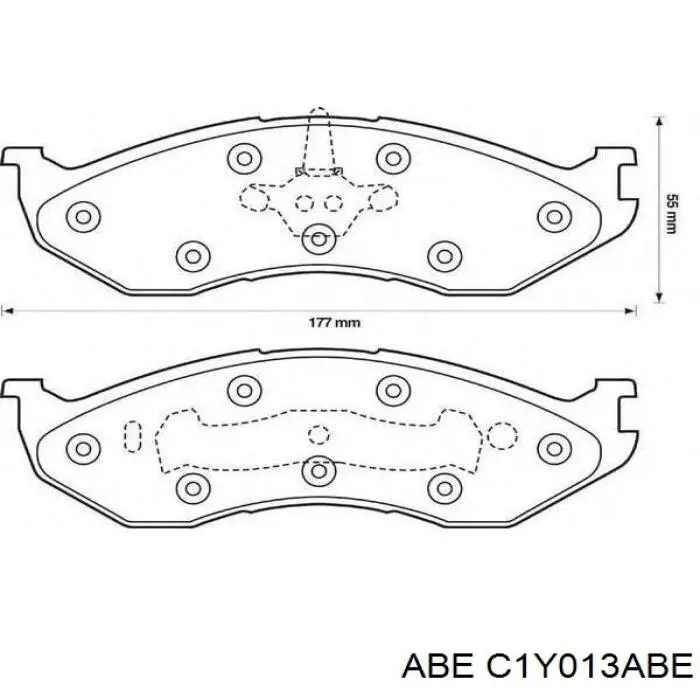 C1Y013ABE ABE колодки тормозные передние дисковые