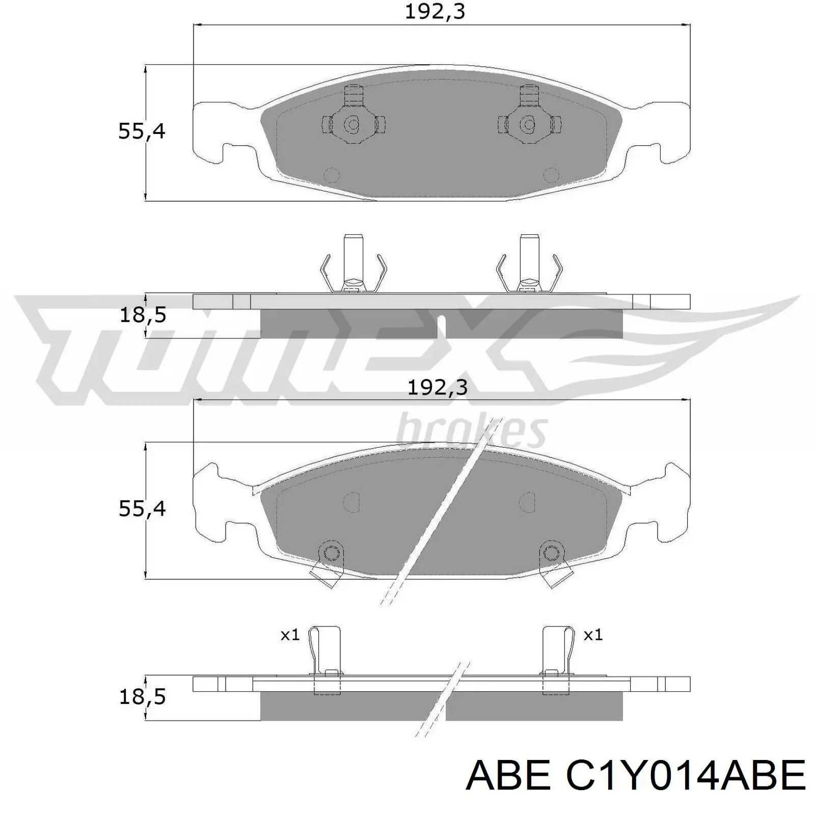 Колодки ABE C1Y014ABE цена, от 25.18 USD