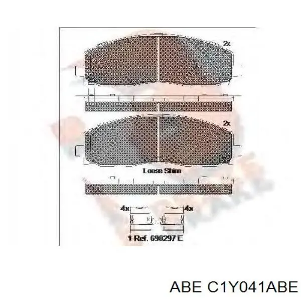 Купить C1Y041ABE ABE Колодки тормозные