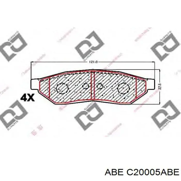 Колодки дисковые  ABE C20005ABE цена, от 16.02 USD
