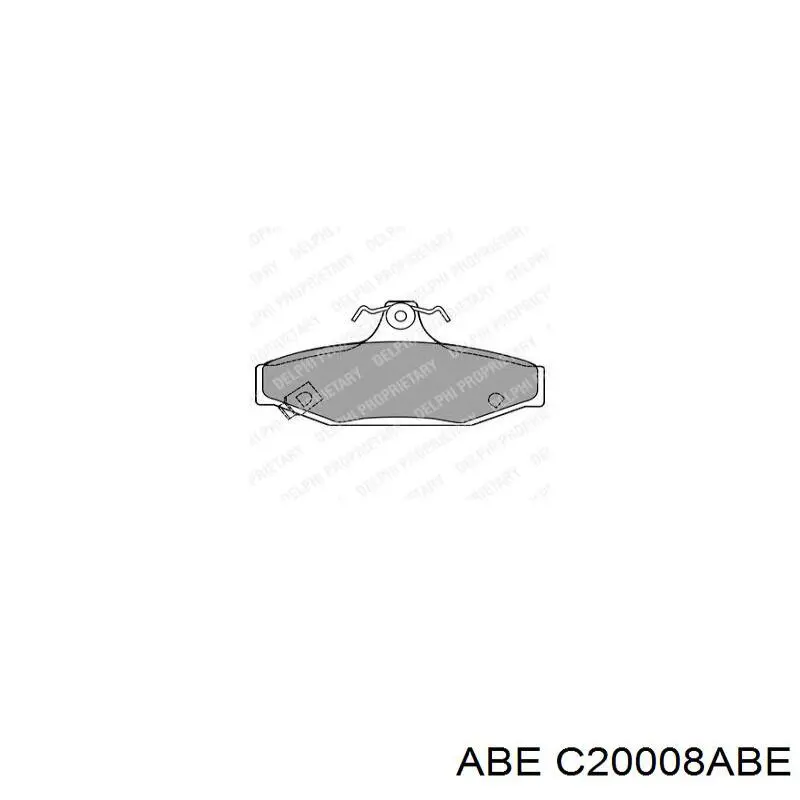 Купить C20008ABE ABE Колодки тормозные задние, дисковые
