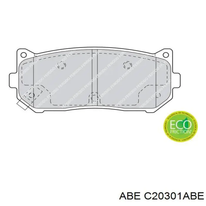 Купить C20301ABE ABE Колодки тормозные задние, дисковые