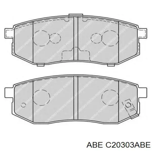 Задние дисковые колодки ABE C20303ABE