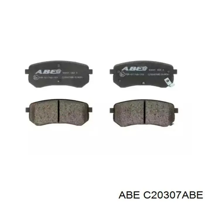 C20307ABE ABE Колодки тормозные дисковые комплект