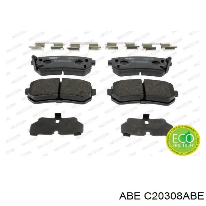 Колодки дисковые  ABE C20308ABE цена, от 16.47 USD