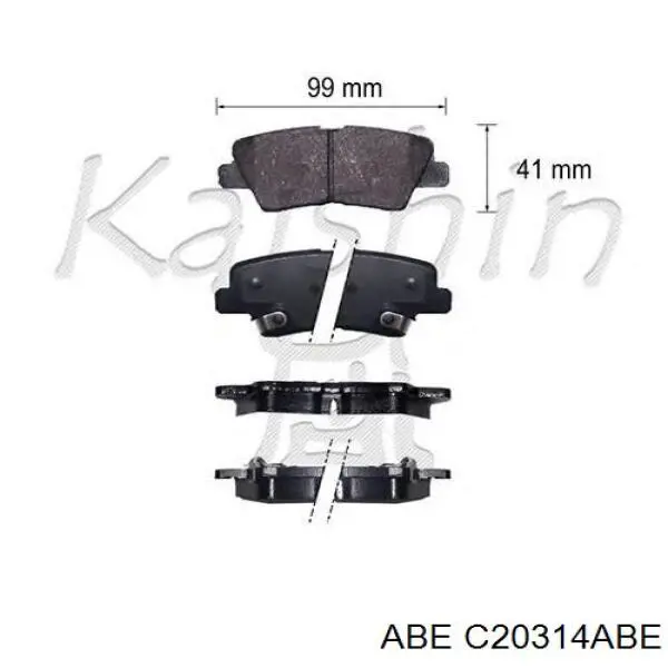 Задние тормозные колодки C20314ABE ABE