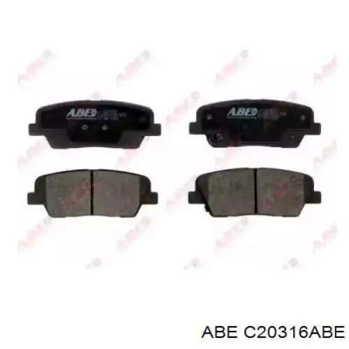 Купить C20316ABE ABE Колодки тормозные задние, дисковые