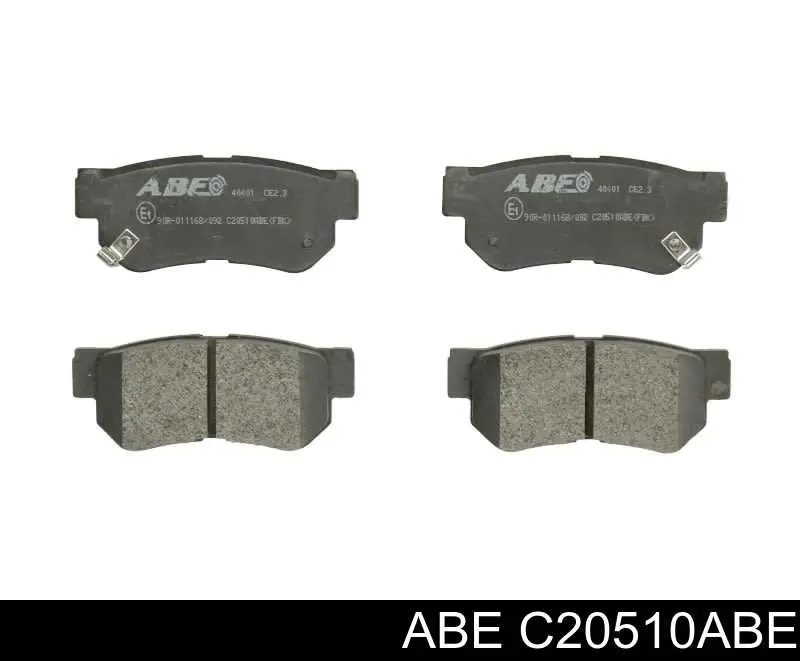 C20510ABE ABE колодки тормозные задние дисковые