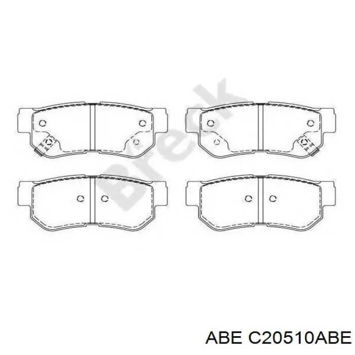 Купить C20510ABE ABE Колодки тормозные задние, дисковые