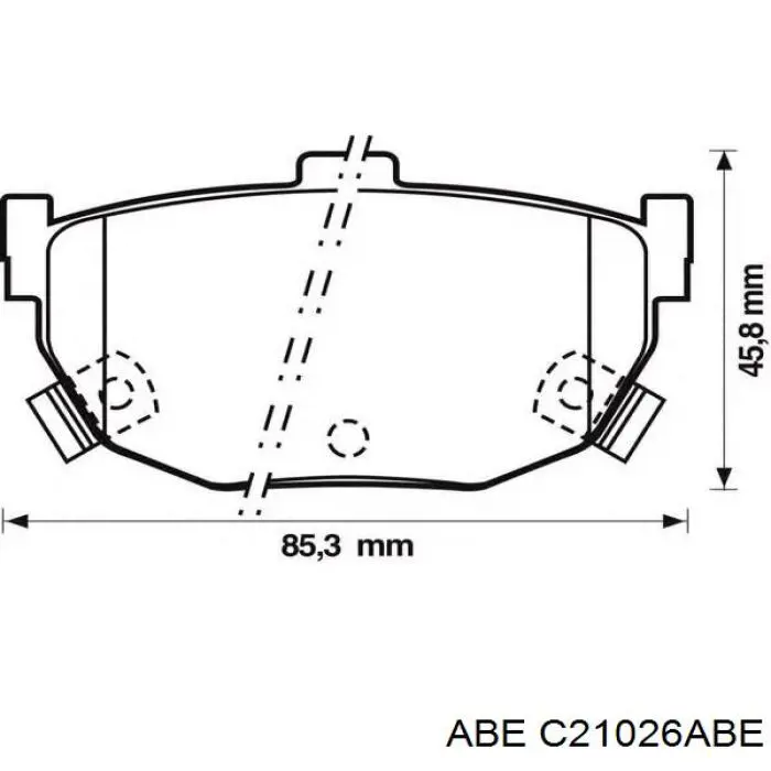 Купить C21026ABE ABE Колодки тормозные задние, дисковые