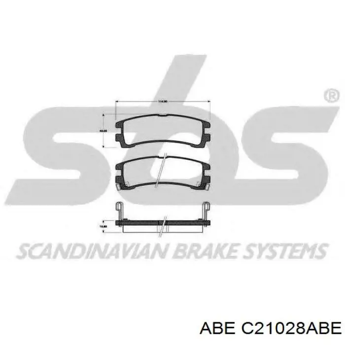 Колодки дисковые  ABE C21028ABE цена, от 16.71 USD