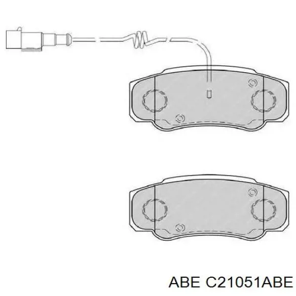 Задние тормозные колодки C21051ABE ABE