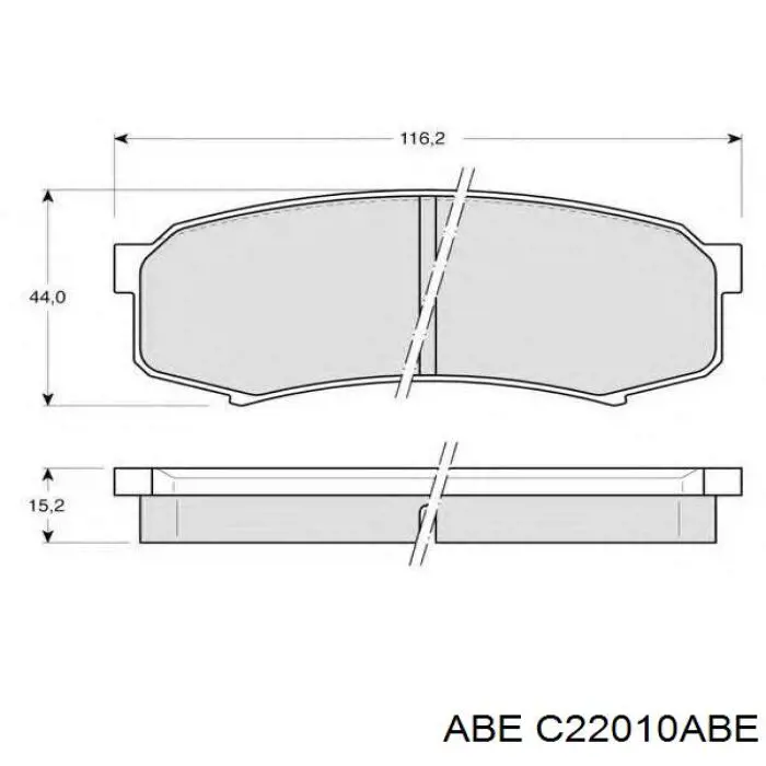 Задние тормозные колодки C22010ABE ABE