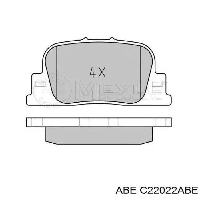 C22022ABE ABE Колодки тормозные дисковые комплект