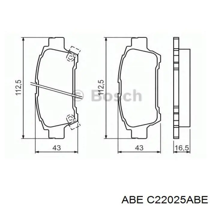 Колодки дисковые  ABE C22025ABE цена, от 15.11 USD