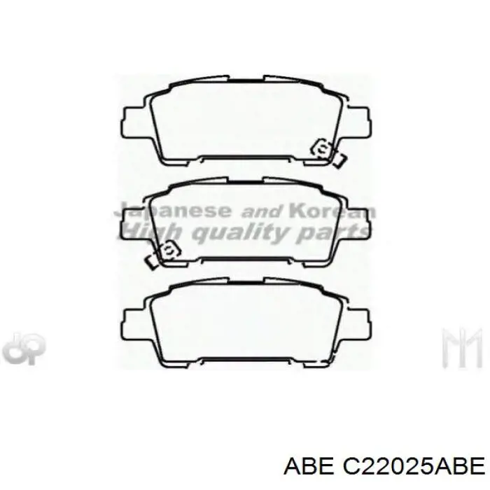 Купить C22025ABE ABE Колодки тормозные задние, дисковые
